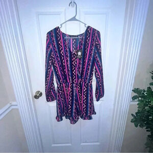 Living doll one piece shirt set multicolored sz med